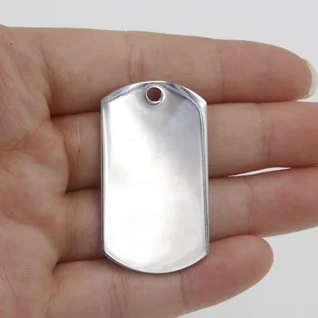 

100% Stainless Steel Dog Tag Pendant Soldier Pendant Blank Metal Plate For Engrave Mirror Polish Military Token