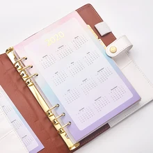 Ежедневный индексный разделитель, год, календарь, спираль, блокнот, наполнитель, бумага A5A6, ежемесячный планировщик, органайзер, школьные милые канцелярские принадлежности