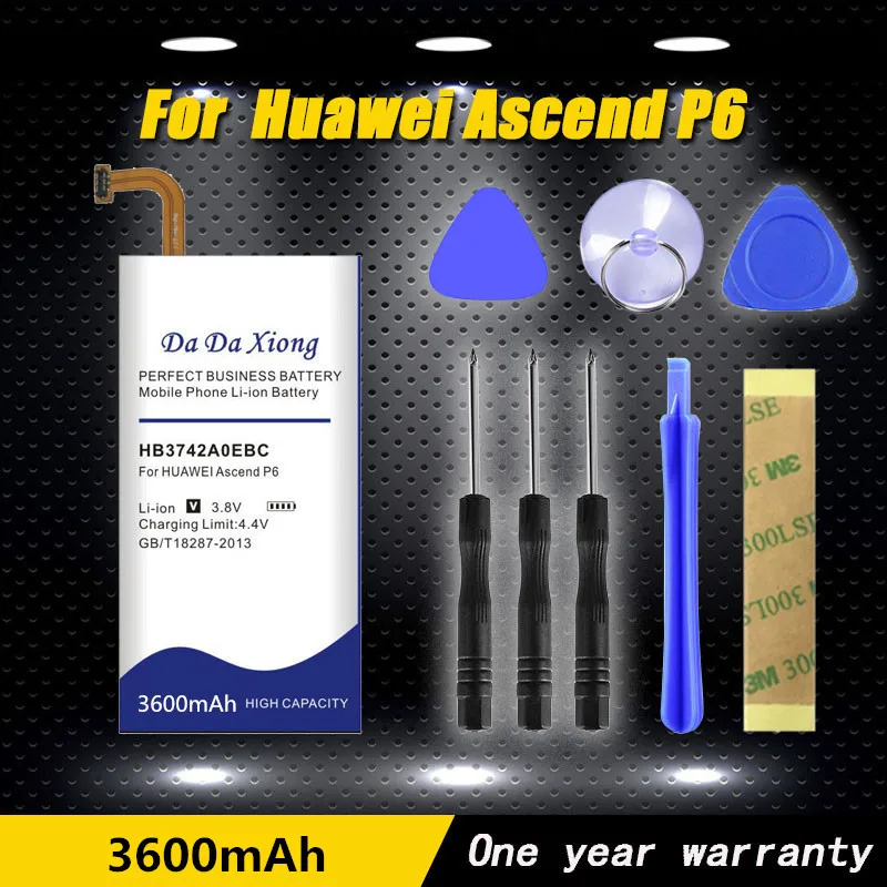 Высококачественный аккумулятор 3600 мАч HB3742A0EBC для Huawei Ascend P6 P6-U06 p6-c00 p6-T00/ G6 G620 G621 G620s