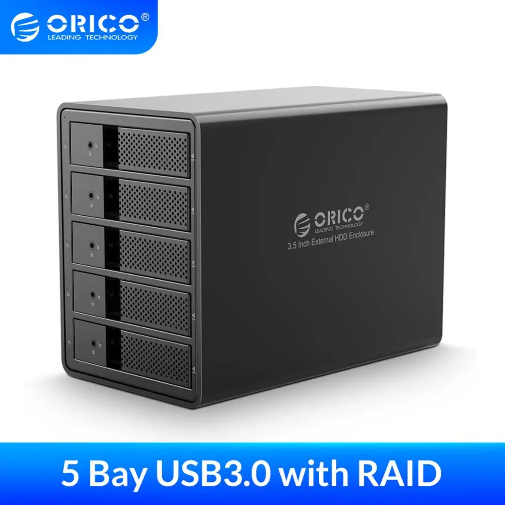 ORICO 3 5 'ɵ bay HDD док-станция USB3.0 на SATA с RAID алюминиевый корпус для жесткого диска