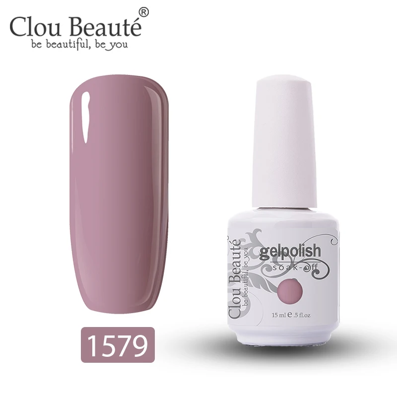 1579 Гель-лак серии Clou Beaute Caramel, УФ светодиодный лак для ногтей, лак для маникюра, лак для ногтей, чистый цвет, долговечный Гибридный гвоздь, гель - Цвет: 1579