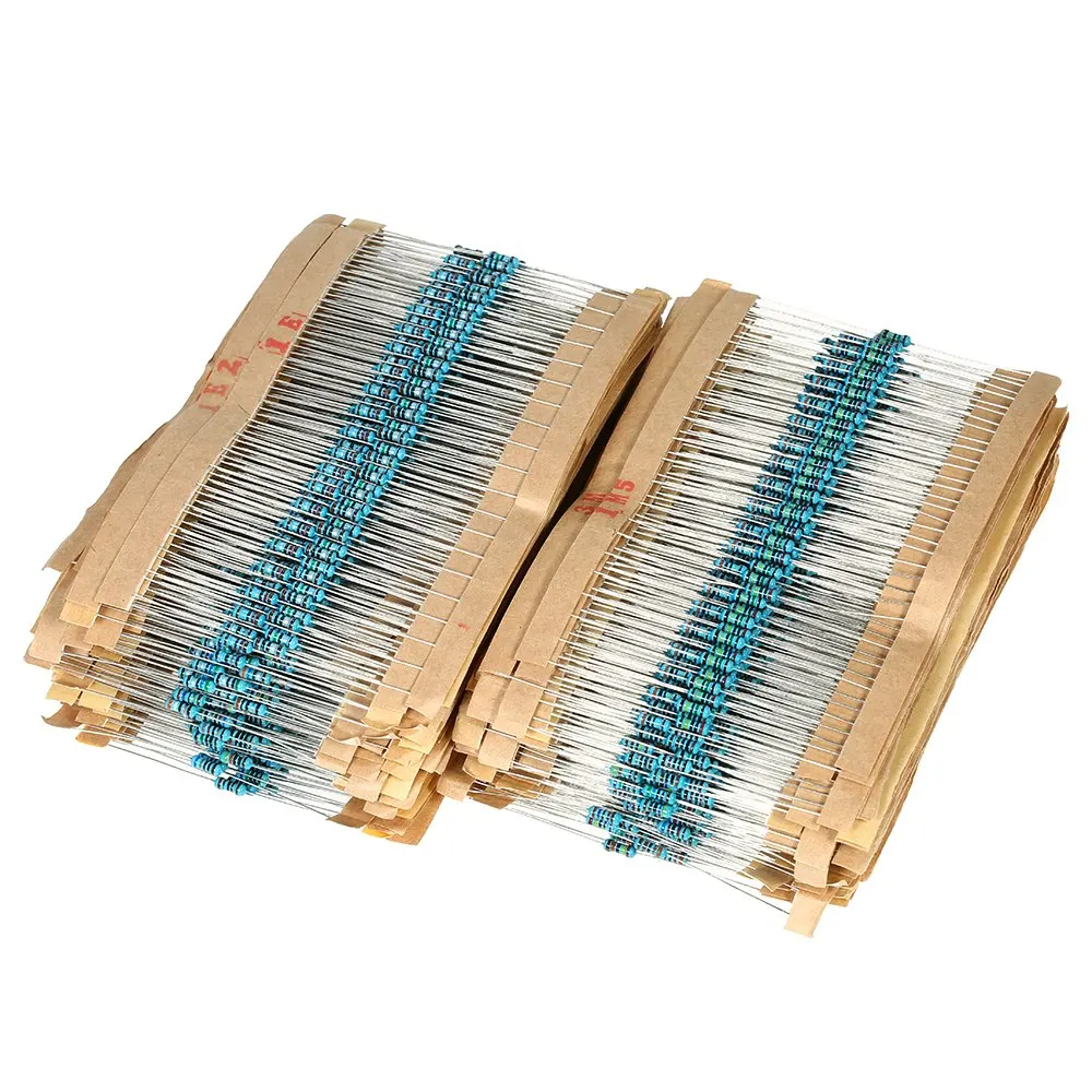 

2600pcs 130 Values 1/4W 1% Metal Film Resistor pack Assortment Kit Electronic Components Assorted Set Fixed capacitors