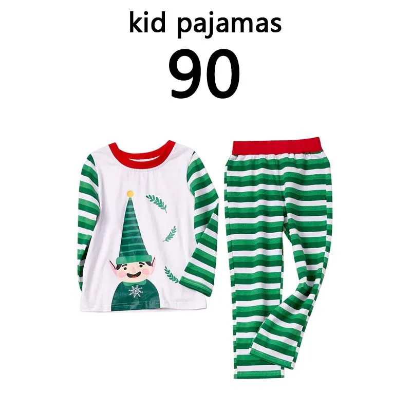 Christmas Striped Sleepwear Family Matching Pajamas Mother And Daughter Clothes Dad Son Outfits Men Women Baby Girl Nightwear - Цвет: kid 90