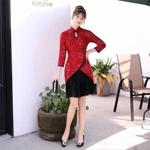 Длинные платья аозай средней длины, современные Женские винтажные Цветочные Вьетнамки, одежда, форма, красивое платье с разрезом, китайское плиссированное платье qipao