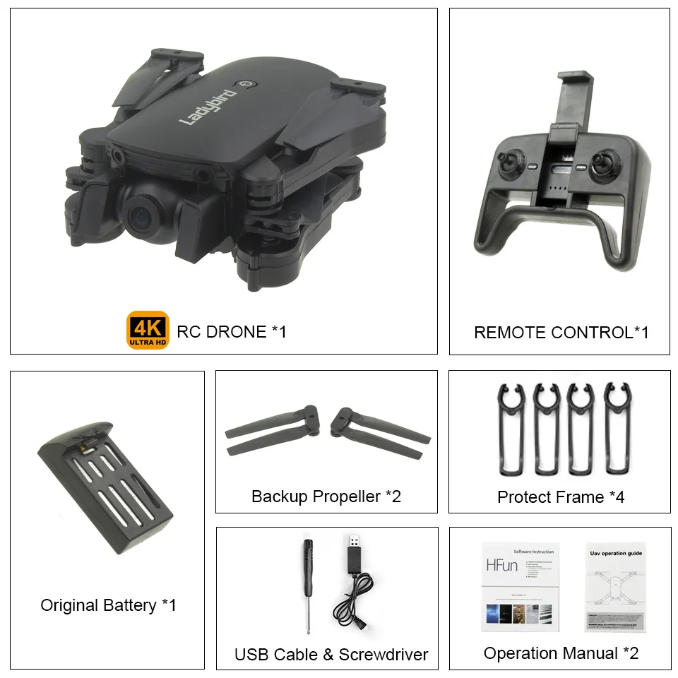 Lanbird R8-4k Дрон с двойной камерой 4K HD FPV Профессиональный RC дроны радиоуправляемые игрушки Квадрокоптер Рождественский подарок для детей - Цвет: R8-4K-BLACK