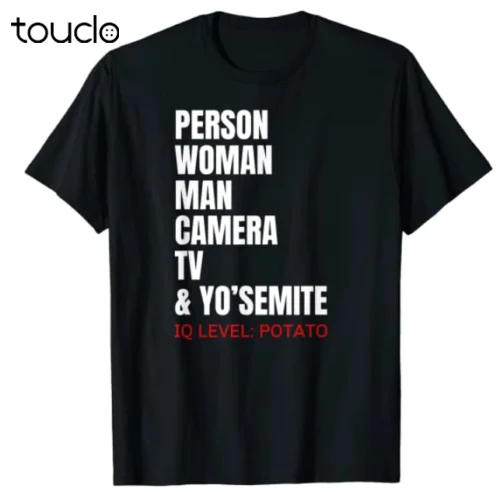 Человека обувь для мужчин и женщин Камера ТВ йо Semite рубашка Анти-Трамп забавная