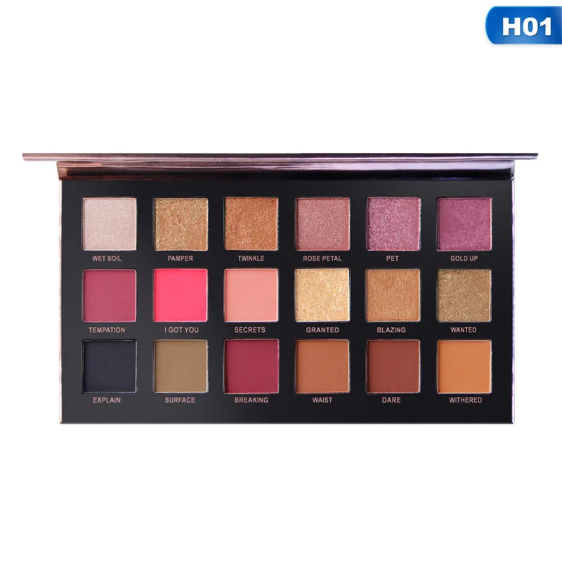 18 Color/Set Eyeshadow Matte Palette Eye Shadow Metallic Shimmer Nude Earth Pigment Waterproof Smoky Eye Makeup 2 Style