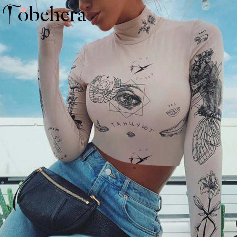 Glamaker эластичный Модный укороченный топ с принтом облегающий весенний на