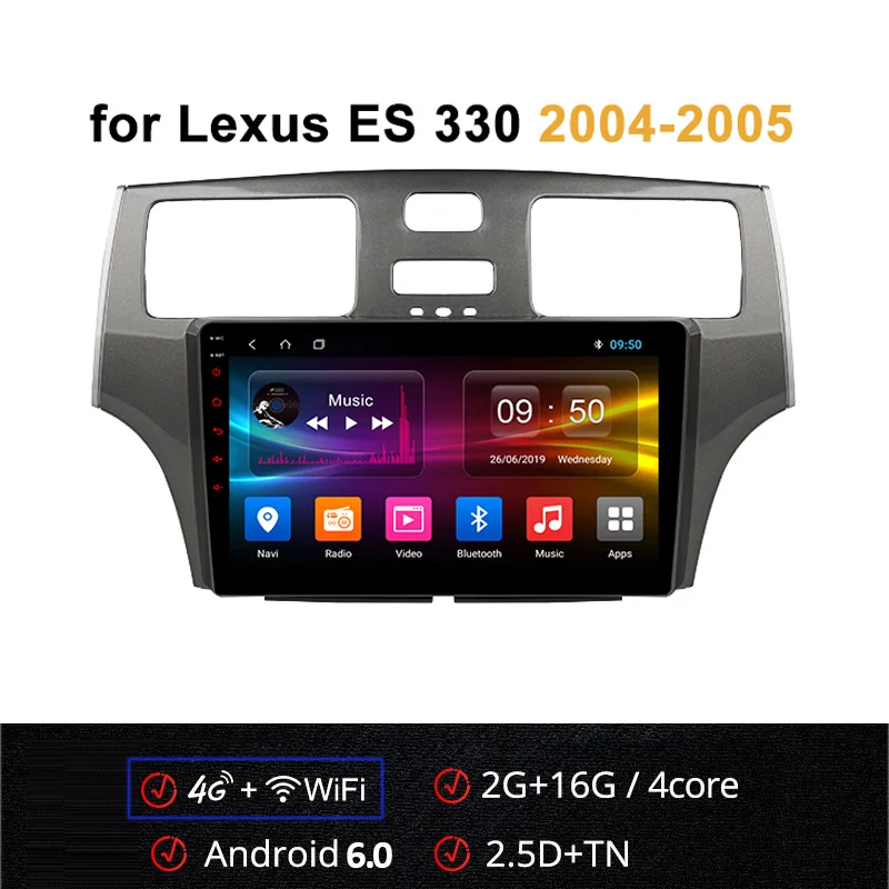 octa core Android 8.0 Car Radio Multimedia Player GPS Navi for Lexus ES 330 MCV31 2004 2005 4G LTE - Color: K3