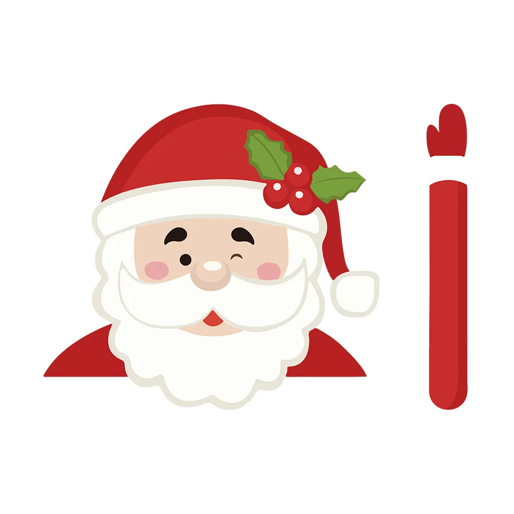 Car Stickers Christmas Decoration Santa Claus 3D PVC Waving Car Stickers Styling Window Wiper Decals Rear Windshield Decoration (2)