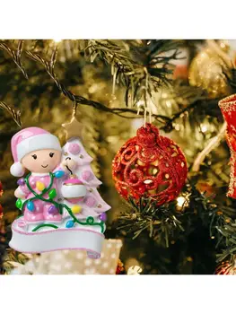 

2020 Christmas Decorations DIY Personalized Baby With colorful Light Beside Tree Q9QF