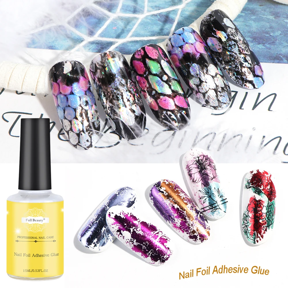 

15ml Waterproof Nail Glue for Transfer Foil Sticker Nail Foil Adhesive Polish Gel Starry Paper Print Foils Wraps Manicure TSLM1