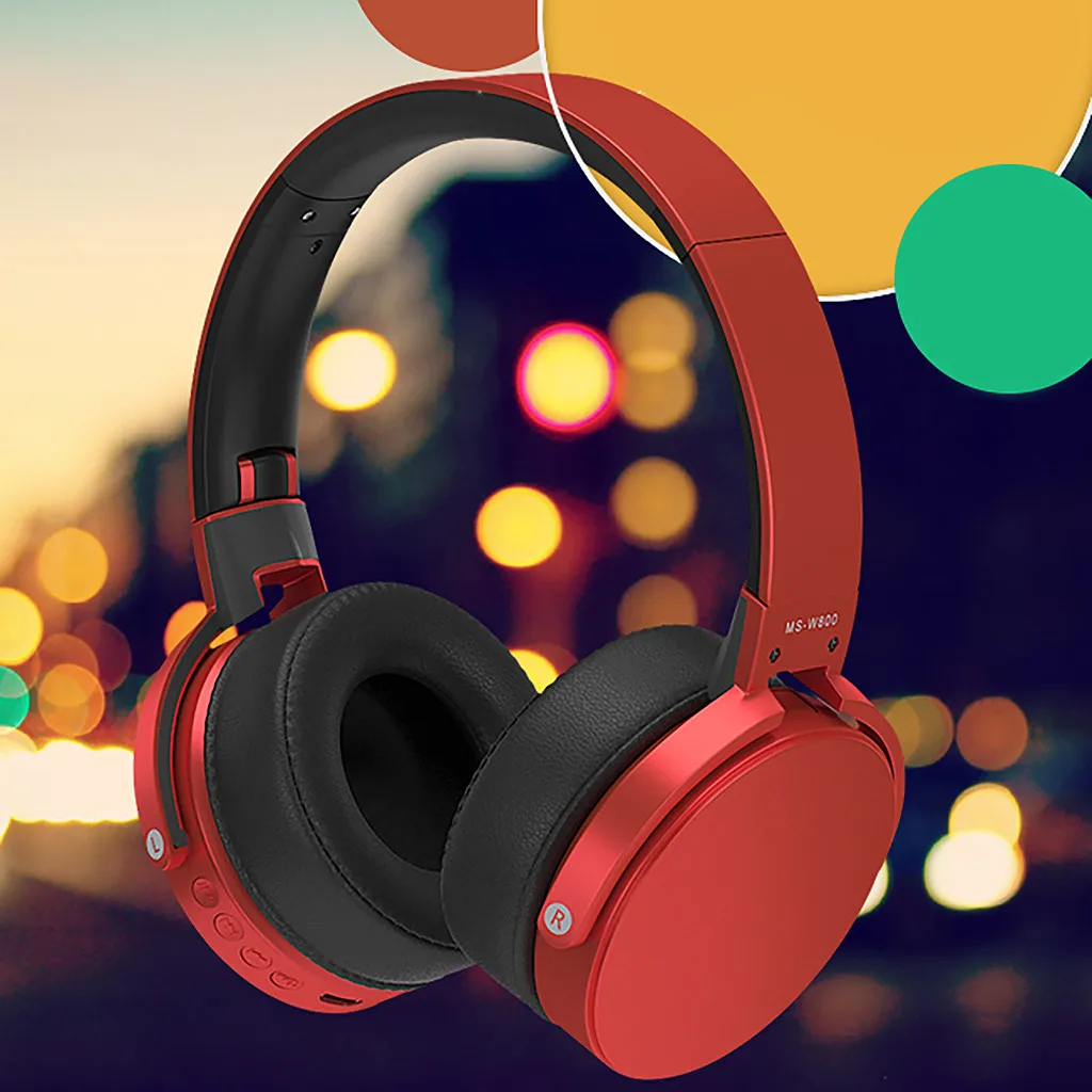 MICSHON Складные Bluetooth наушники с микрофоном Поддержка Tf карты MP3 Fm беспроводные