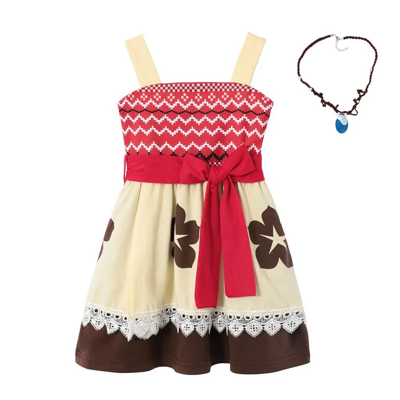 Moana Set MUABABY/платье принцессы для девочек с повязкой на голову; Летние повседневные Хлопковые Платья с изображением Микки, Минни, Эльзы, Анны, Моаны, Рапунцель, Белоснежки - Цвет: Moana Set