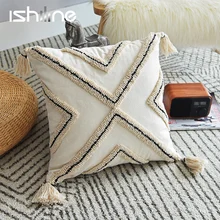 

NEW TY Bohemian Cushion Cover Geometric Pillow Cover With Tassels Modern Pillow Case for Sofa Decor Pillowcase