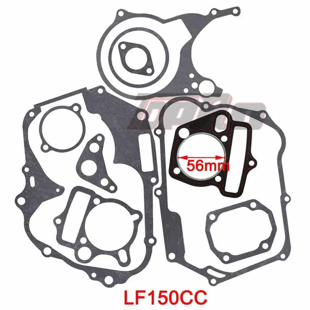 2 шт. TDPRO LF 150cc Lifan комплект двигателя большой диаметр цилиндра база+ головки прокладки для грязи питбайк Мотоцикл Скутер Quad Багги - Цвет: LF150CC