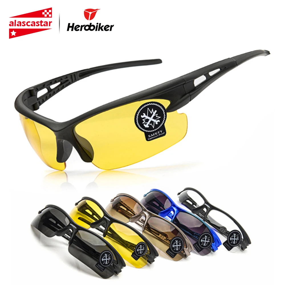 UV400 HD Nachtsicht Radfahren Reiten Fahren Brillen Sport Sonnenbrillen-Brille 