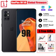Global Firmware Original OnePlus 9R 9 R 5G Mobile Phone Snapdragon 870 6.55" 120Hz 4500Mah 65W 48MP Rear Camera NFC Cellphone