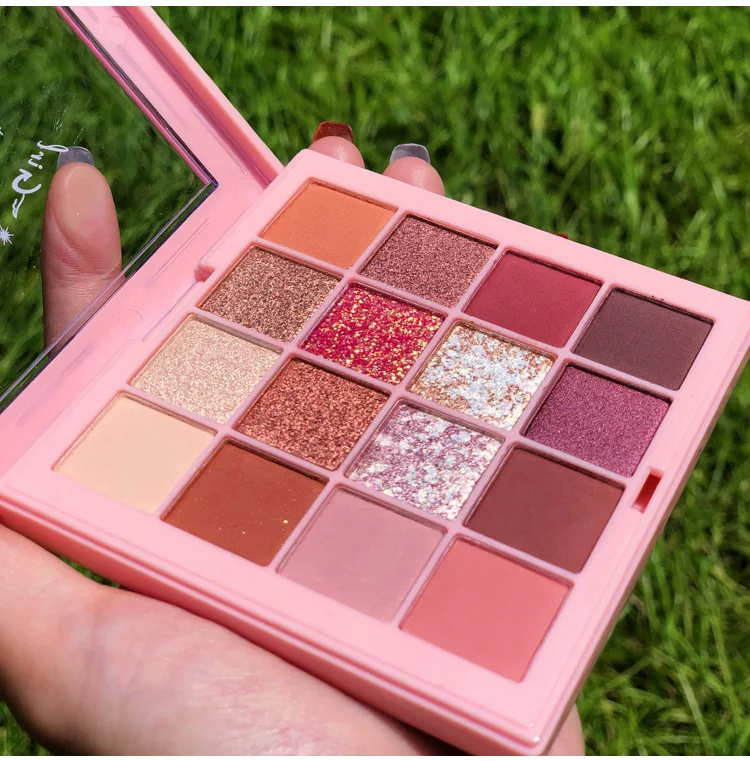 16 Color Nude Shining Eyeshadow Palette Waterproof Smoky Eye Shadow Pallete Shimmer Matte Glitter Powder Cosmetic Makeup Palette