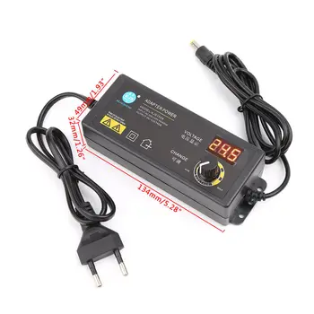 

1pcs Power Adapter 60W 5A PC+ABS+Metal 134*49*32mm With Display Screen
