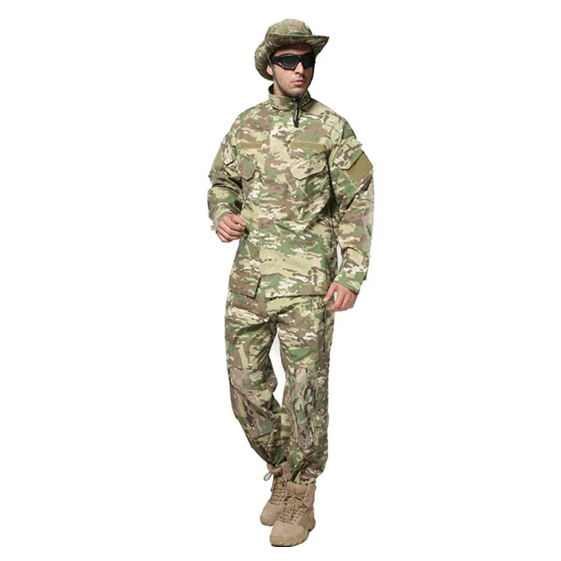 Camouflage set3 8 видов цветов, Мужская военная форма, спецназ, боевая рубашка для мужчин, армейский, с длинным рукавом, тактический солдатский камуфляж, одежда, комплект со штанами - Цвет: Camouflage set3