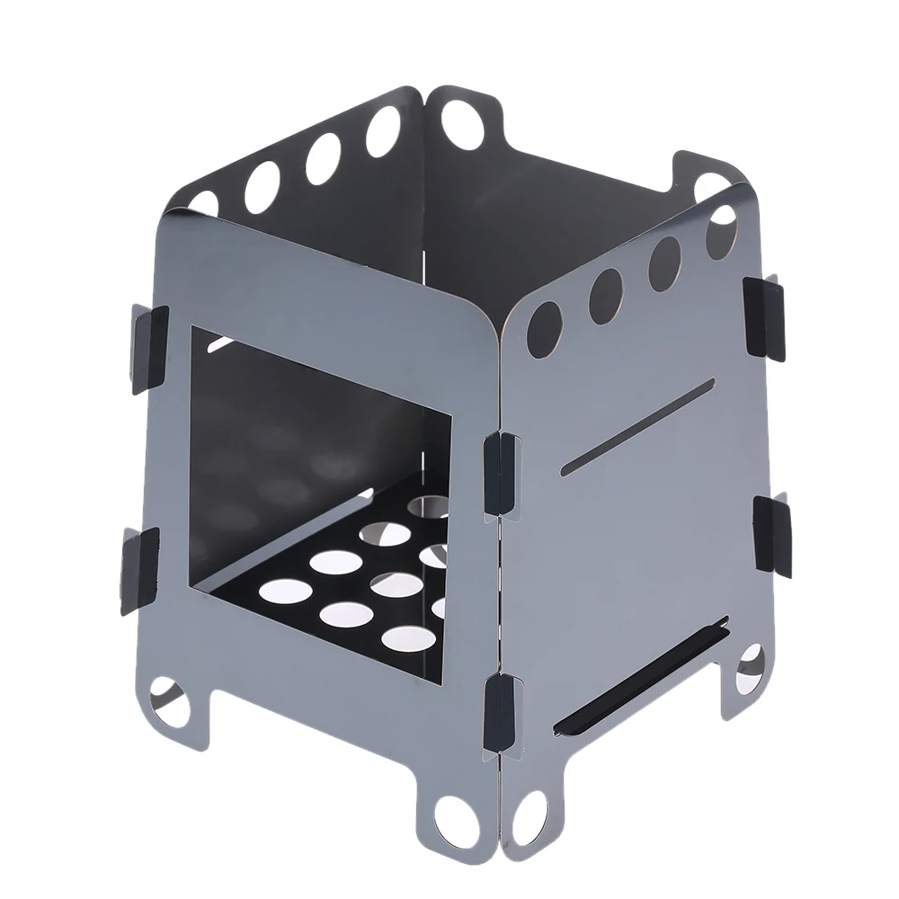 

Portable Lightweight Folding Folding Wood Stove Outdoor Lightweight Firewood Burning Stove Survival Cooking for Outdoor Cooking