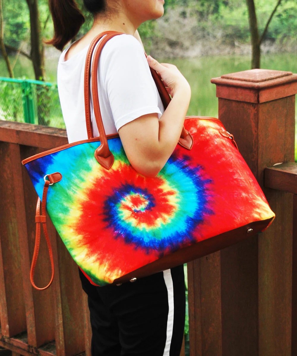 tyedie tote bag