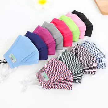 

1 pc Cotton Mouth Mask Striped Windproof Cloth Mouth Masks Solid Color Plaid Unisex Mask High Quality Wholesale