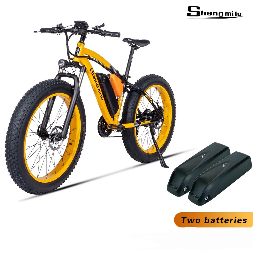 Велосипед электрический ebike 48V1000W Электрический горный велосипед 4,0 fat tire Электрический велосипед пляжный электровелосипед электрический мотоцикл - Цвет: double battery