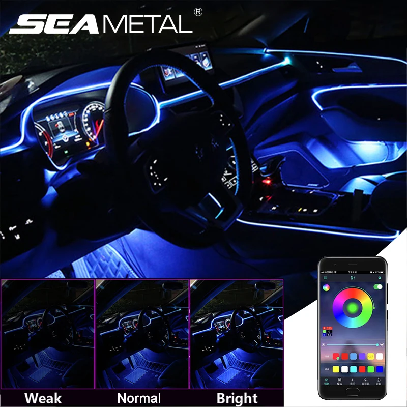 Светодиодный ная автомобильная лампа с пультом декоративный светильник для