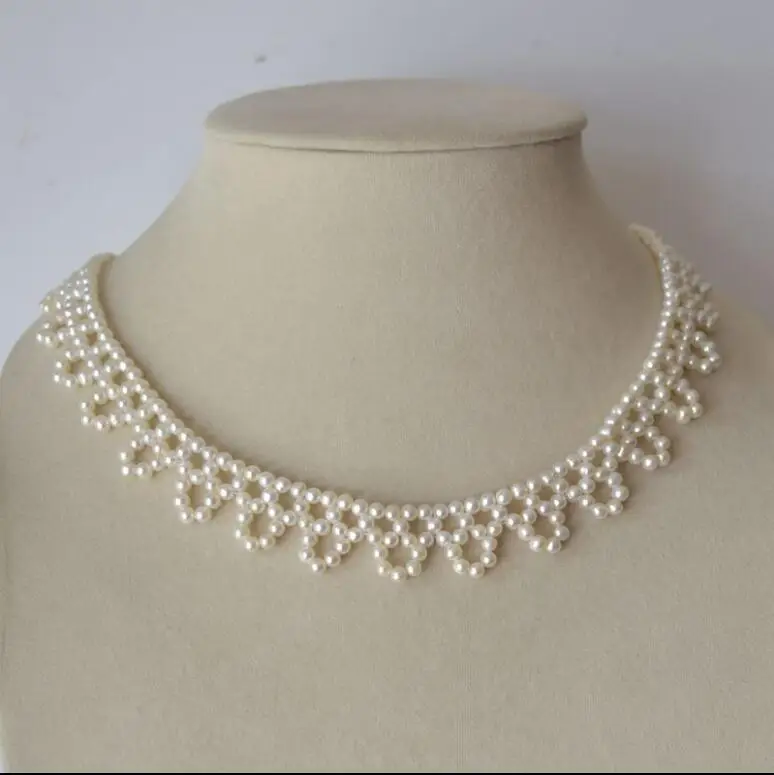New 418+ Near circle multi-layer natural freshwater pearl necklace