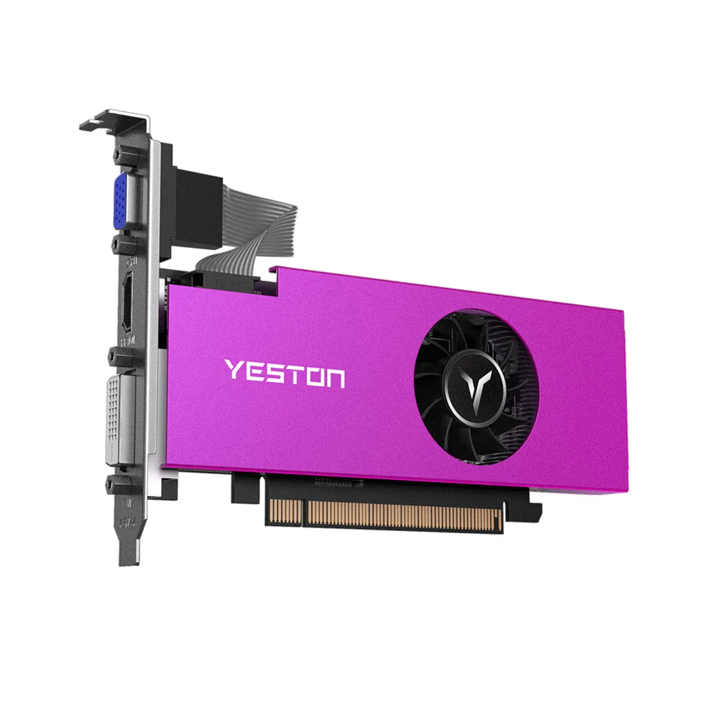 Yeston RX550-4G D5 LP Graphics Card AMD Radeon RX550 Memory GDDR5 128Bit 512Units 6000MHz VGA HDMI-Interface  DVI-D Video Card gpu pc