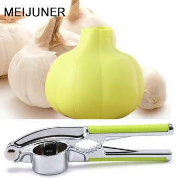 

Meijuner Garlic Press Walnut Open Tools Crusher Mincer Chopper Silicone Stripper Tube Silicone Garlic Peeler Kitchen Tool MJ194