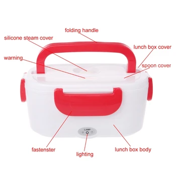 

Hot Electric food heating lunch box Car Lunch box Bento Box Portable Dinner box 12V