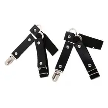 Женщины Сердце Декор подвязки регулируемые ноги ремень Подвязки подтяжки черный