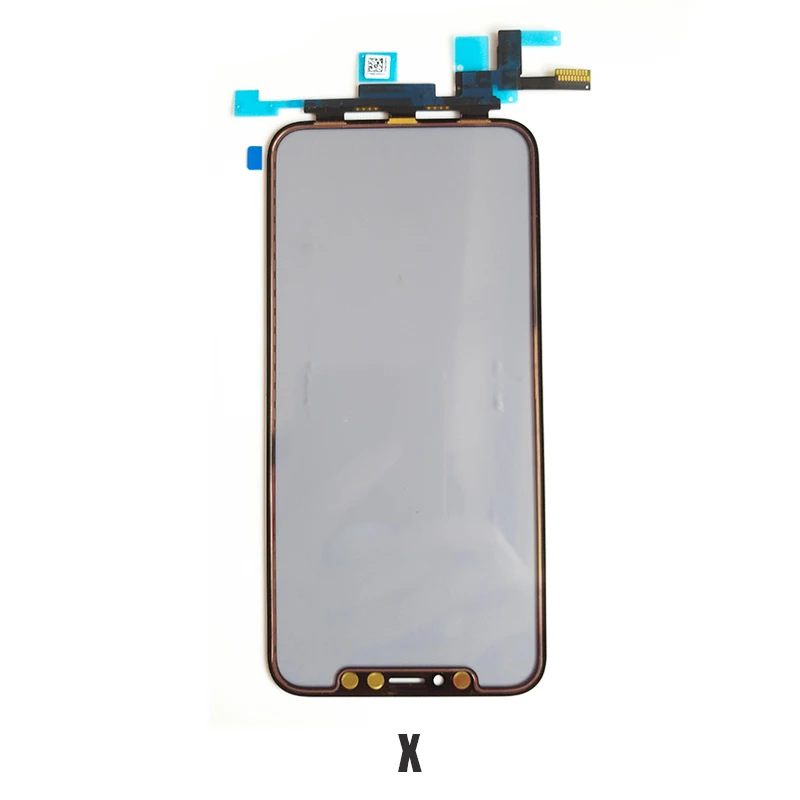 Сенсорный экран стекло с TP Flex для iPhone XS MAX X OLED ЖК-дисплей сломанный передний объектив замена мобильного телефона запасные части