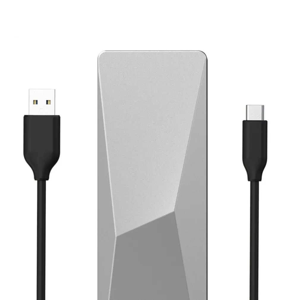 01 PC280A Doule line PC280A NGFF мобильный жесткий диск коробка M.2 USB3.0 SSD металлический твердотельный диск коробка type-c жесткий диск коробка Ssd мобильный серый - Цвет: 01 PC280A Doule line