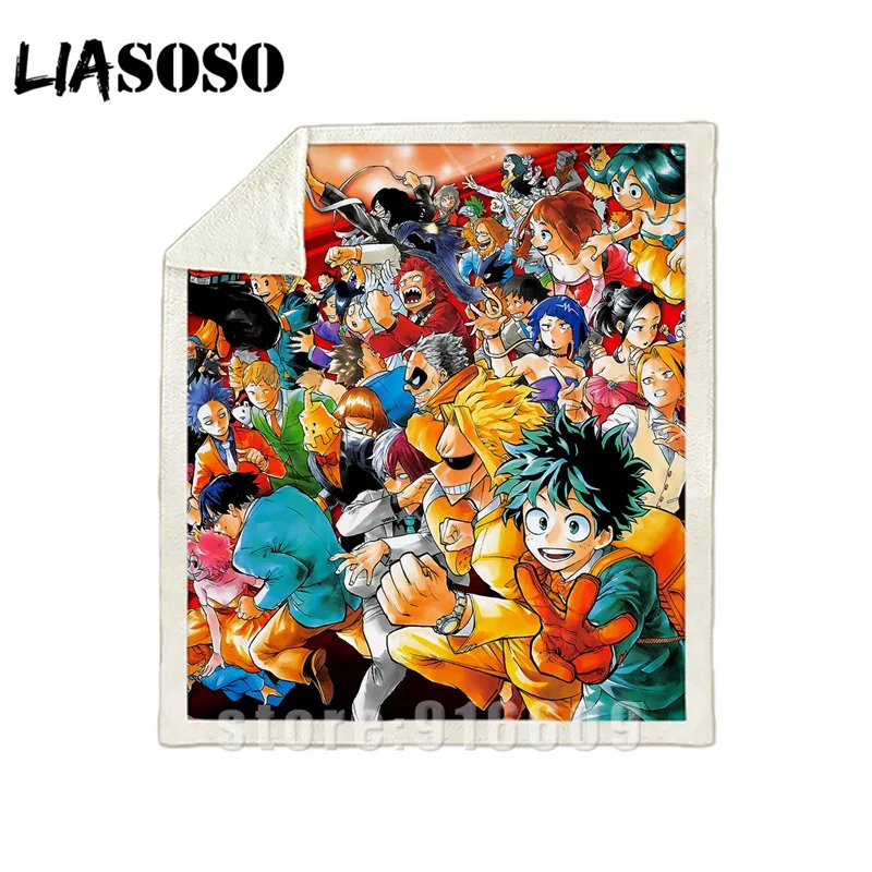 Диван-кровать с рисунком dj My hero Academy Boku no hero офис Harajuku набивное Одеяло-покрывало для путешествий одеяло квилт для софы A29