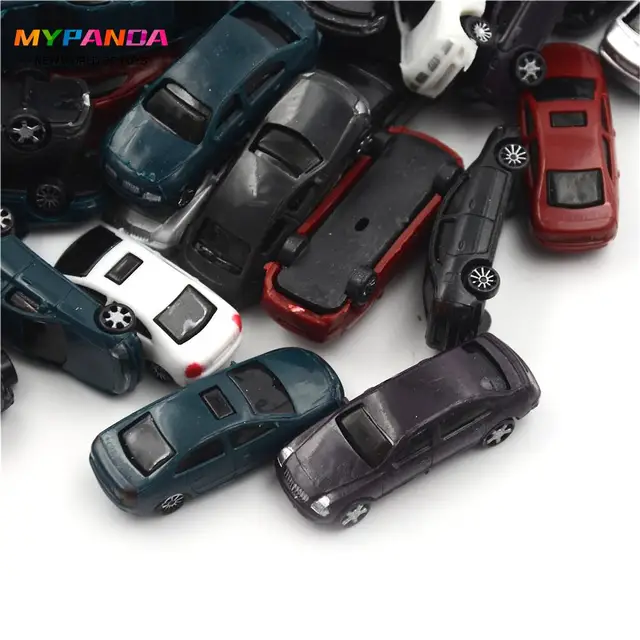 10pcs Painted  Car Model Building Train Layout Scale Ho (1:100) Cb100-3 Model Building Toy Kits For Kid Children 2