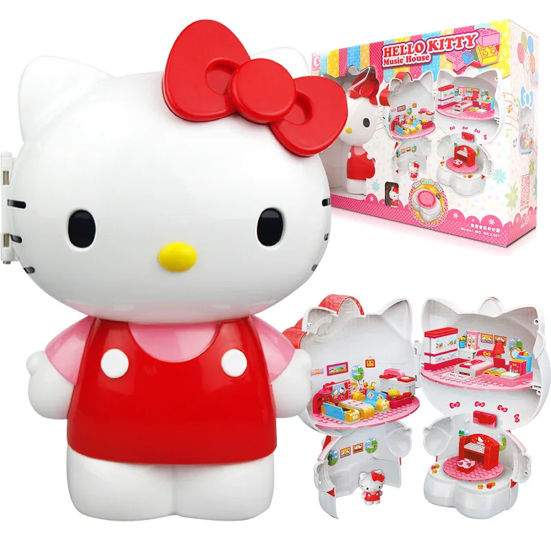 

Chao sheng Hello Kitty hello kitty Children'S Educational Assembled Building Blocks Toy GIRL'S Play House Children Section Gift