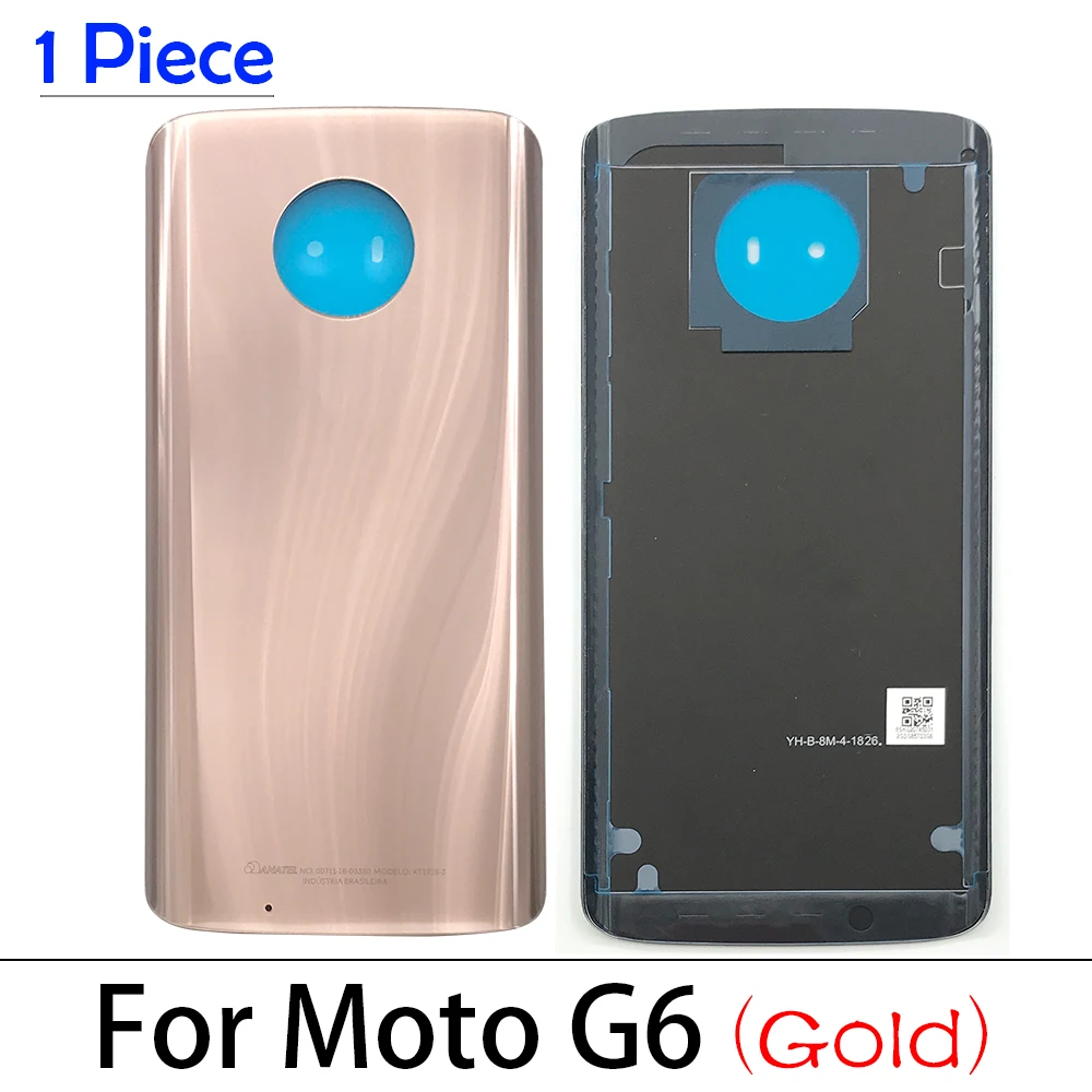 Back Battery Cover Rear Door Housing With Glue Adhesive For Motorola Moto G6 Replacement Part frame for iphone Housings & Frames
