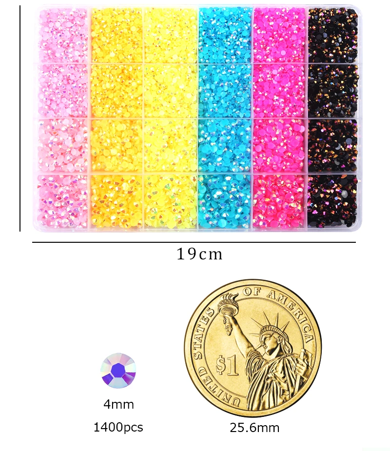 Sewing Machines 3mm-5mm Jelly AB Resin 18800pcs Non Hot Fix Rhinestones 3D Flatback Glitters Stone Crystals Strass for DIY Decoration Crafts Stopper