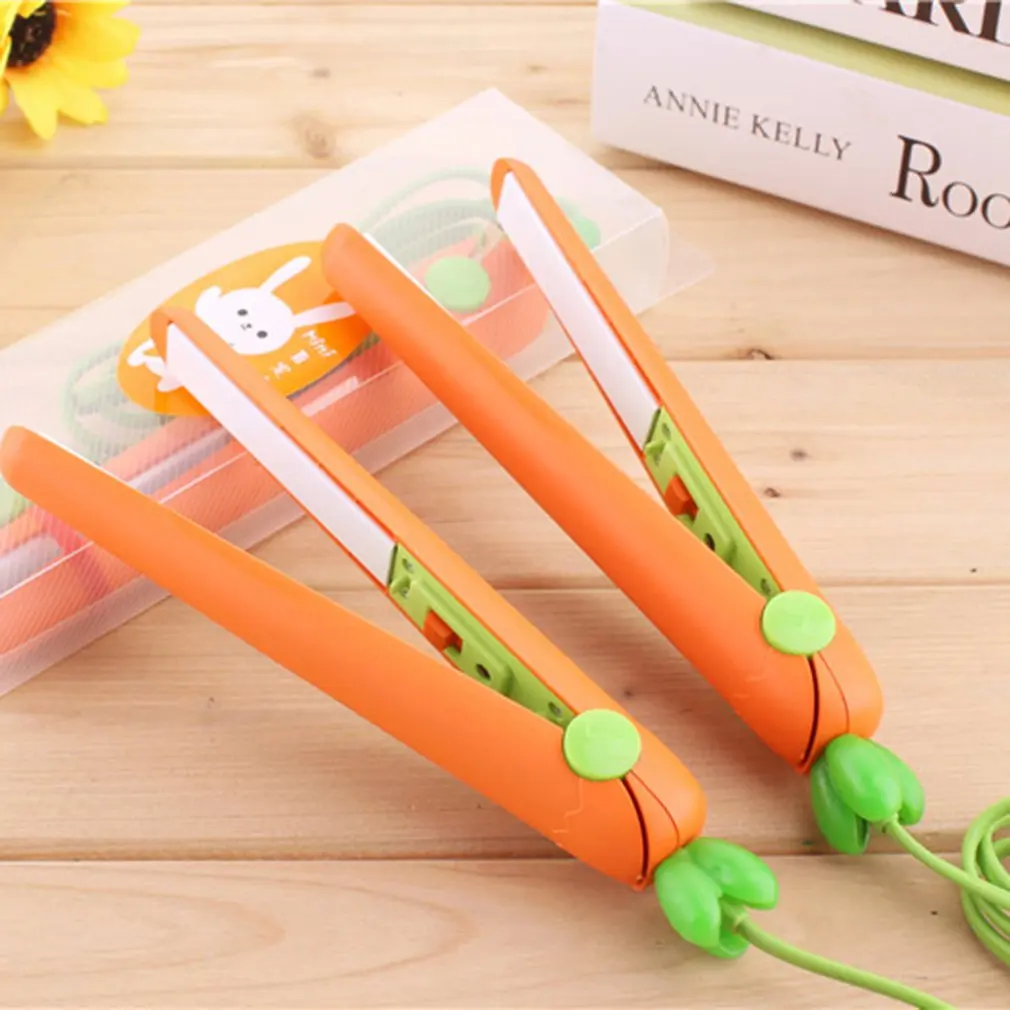 Cartoon Carrot Modelling Hair Straightener Electric Plywood Ironing Board Mini 4