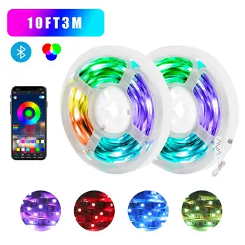 

2020 HOT!!! Waterproof LED Strip Lights Music Sync 5050 RGB Rope Color Changing`