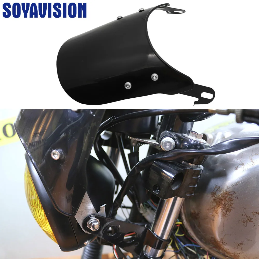 

Universal 5-7 inch retro Motorcycle Headlight Fairing Windshield mount Kits For Cafe Racer headlight lamp Handlebar Fairing