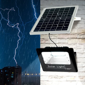 

LED Solar Lights Outdoor Security Floodlight IP67Waterproof Solar Flood Light Control Remote Control Projector Light
