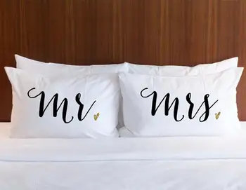 

Custom Wedding Pillowcase, Pillowcases Gift for Couples, Mr Mrs Pillow Case Set Wedding Gift Bridal Shower Gift