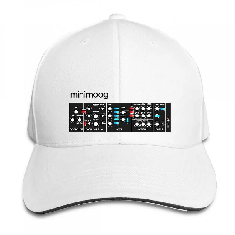 Minimoog аналоговая бейсболка с синтезатором, мужская и женская бейсболка, модная Регулируемая Кепка - Цвет: 2-White
