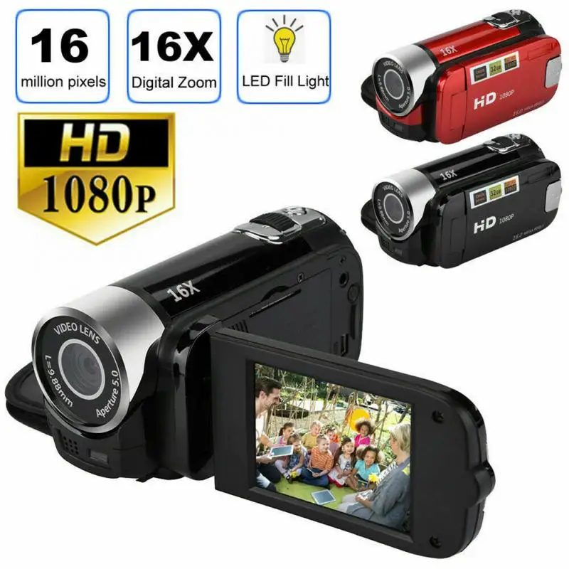 Full HD 1080P Video Camera Professional Digital Camcorder 24MP High Definition 16X Zoom DV AV Night Visio | Электроника