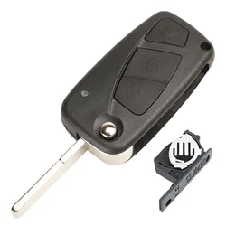 Premium Flip Folding Remote Car Key Case Shell Cover Fob - 2/3 Buttons - 3 Buttons Black